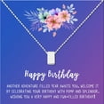 thumbnail image 2 of Anavia Happy Birthday Gifts Stainless Steel Fashion Necklace Birthday Card Jewelry Gift for Her, Birthday Gift for Friend- [Silver Cube, Blue-Purple Gift Card], 2 of 3