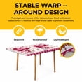 thumbnail image 4 of Happy Valentine's Day Table Cloths for 3 Foot Rectangle Tables, Beige Love Hearts Romantic Patio Waterproof Elastic Fitted Tablecloths, Washable Rectangular Table Cover for Camping, 4 of 8