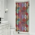 thumbnail image 2 of Ethnic Tribal Aesthetic Shower Curtain 36x72 Inches Quick-Dry Polyester Curtain with Plastic Hooks Boho Vintage Rustic Style, 2 of 5