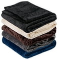 thumbnail image 3 of 24 pack Trail maker 60”L x 50”W Chenille 250 GSM Throw Blankets in Black, Gray, Navy Blue, Beige and Brown, 3 of 12