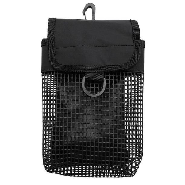 Bolsa de malla, riñonera, bolsa de malla, bolsillo para cinturón, teléfono móvil multifuncional para Negro
