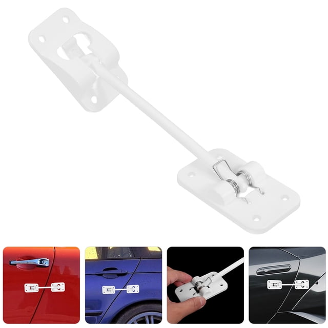 White Plastic Door Latch for RV Trailer Camper with Reliable Sturdy Material and Easy Installation