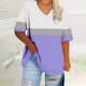 thumbnail image 1 of mfyjkho Tops De Tallas Grandes, Camiseta Deportiva De Manga Corta Con Cuello En V Extragrande Y Base Lisa Para Mujer Tops Y Blusas Para Mujer Xxxl, 1 of 4