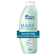 Head and Shoulders BARE Dandruff Shampoo, Sulfate Free, Itchy Scalp Relief, 13.5 fl oz (2 pack)