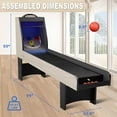 thumbnail image 6 of RayChee 8’ Roll and Score Classic Arcade Game Table, Roll and Score Game Set with LED Electronic Scorer, Sound, Automatic Ball Return for Adults Kids Family Recreation Game Rooms - 4 Balls Included, 6 of 7
