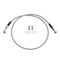 45In Hydraulic Front Brake Line Kit for 12-14In Handlebar Hydraulic Brake Line for Harley Softail Blackline - FXS 2011-2013 No.42314-08 Silver Tone