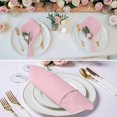 thumbnail image 2 of Solid Pink Cloth Napkins, Romantic Minimalism Abstract Denim Texture Washable and Reusable Dinner Napkins Set of 4, Table Napkin for Kitchen Party Birthday Wedding Hotel Housewarming 20"x20", 2 of 8