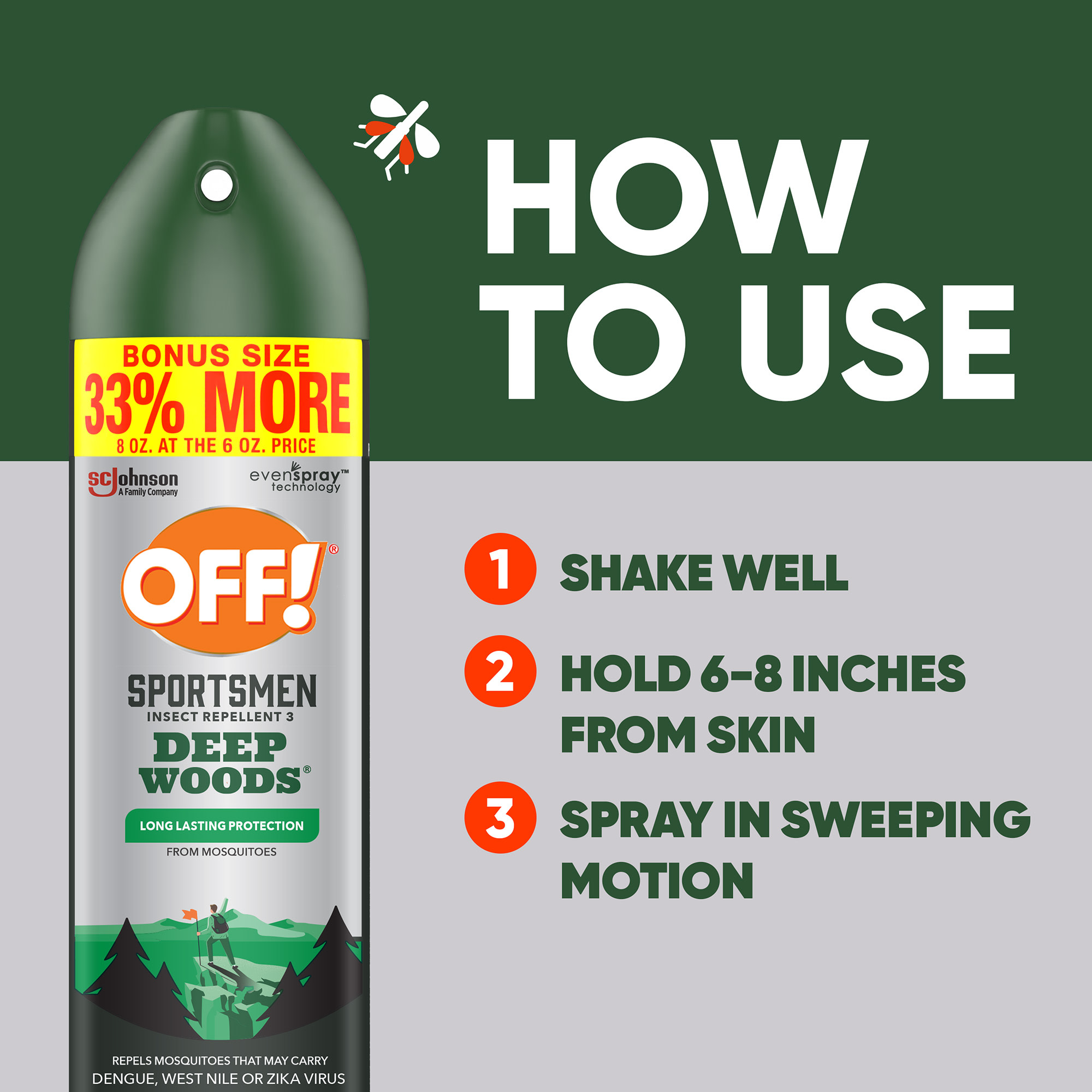 OFF! Sportsmen Deep Woods Mosquito & Bug Spray, 8 Oz photo 8
