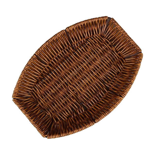 Plastic Imitation Vines Woven Basket, Fruit and Vegetable Storage Basket, Snack and Candy Tray, Bread Basket, Multi Functional Storage Tray for Kitchen Pantry Home Organizing