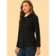 thumbnail image 4 of Chaquetón Allegra K con capucha y bolsillos profundos cremallera delantera corta tipo trenca para mujer Negro S, 4 of 6
