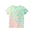 thumbnail image 4 of Abcomgle Girls Summer Tshirts 4-16 Crewneck Daisy Flower Print Girls Shirts Short Sleeve Toddler Girls T-Shirts Summer Cute Cotton Toddler Tops Girls, 4 of 5