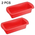 thumbnail image 1 of 2 Pack Silicone Loaf Pan Non-stick Silicone Baking Pan,red, 1 of 5