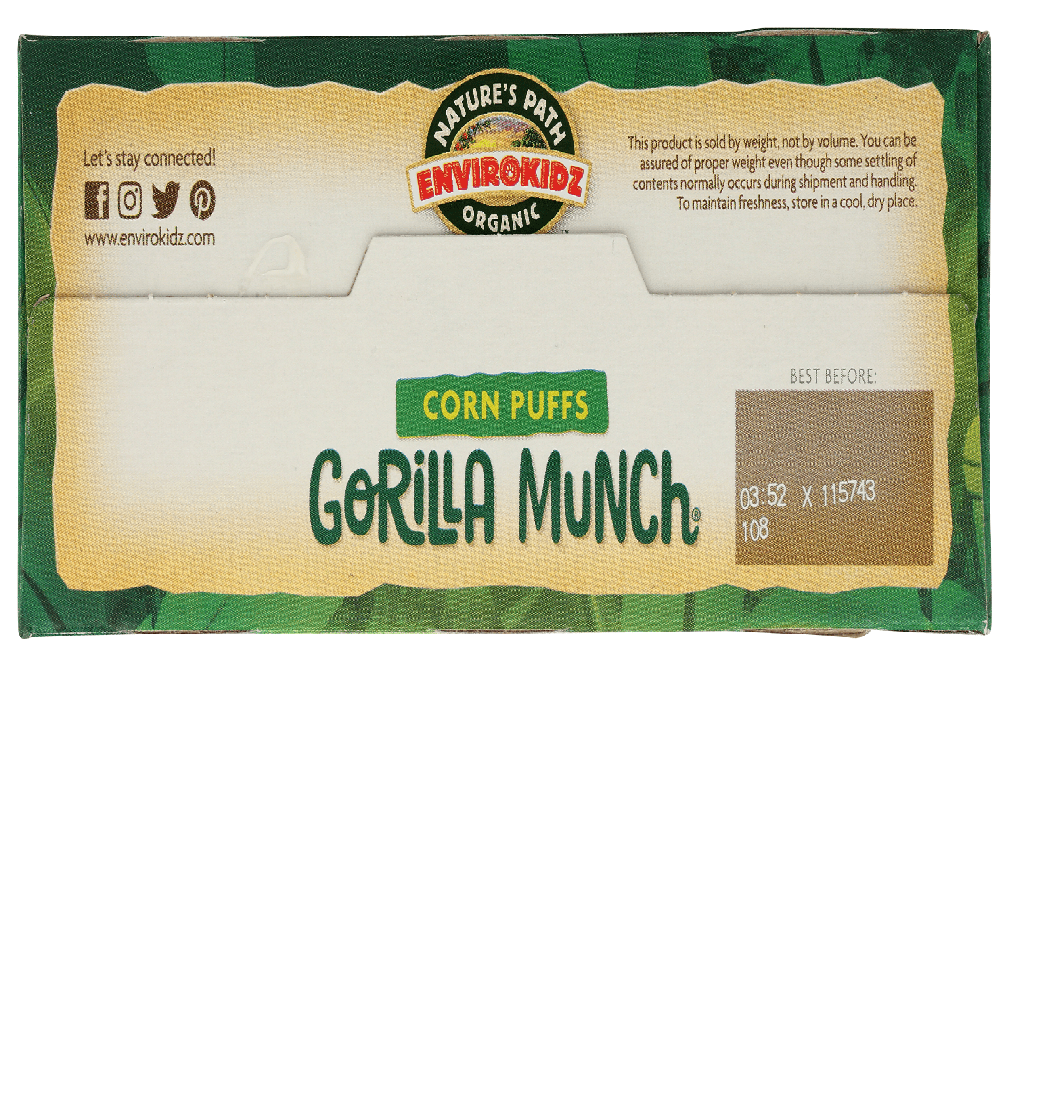 EnviroKidz Organic Gorilla Munch Breakfast Cereal, 10oz Box (pack of 12)