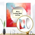 thumbnail image 3 of Designart "Energetic Eruptions Mid Century Artistry III" Abstract Square Mirror Wall Decor Mid-Century - Large Multi-Color Square Bathroom Mirror - Square Printed Wall Mirror Art, 3 of 5