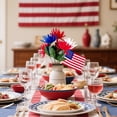 thumbnail image 5 of Yhmxh Patriotic Artificial Flowers with USA Flag, Memorial BouquetRed White and Blue Cemetery Flowers for Grave, 4th of July Memorial Day Independence Day Veterans Home Decoration, 5 of 6