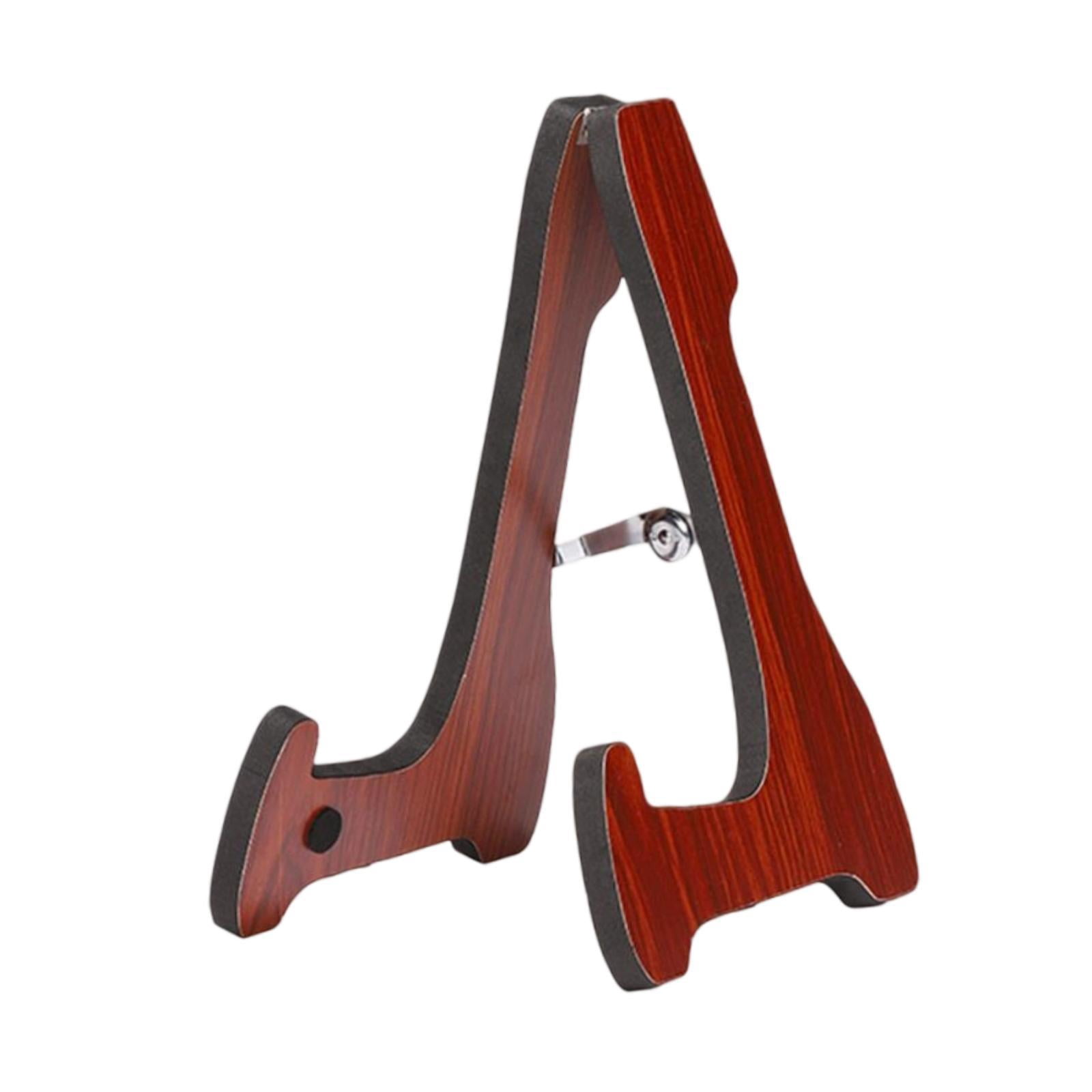 LeeQinersw Folding Guitar Stand Bracket Wooden Guitar Holder for Basses Electric Guitar Red Brown