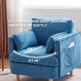 thumbnail image 3 of Historyli Go5H 29.5 "W Single Sofa Modern Fabric Decorative Chair Corduroy Fabric Armchair Casual Club Chair For Living Room Bedroom Bed Room, 3 of 9