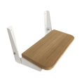 thumbnail image 3 of Asiento de ducha de teca plegable, pedal de reposapiés plegable de bote, taburete de silla de banco multifuncional montada en la pared para barcos RV, 3 of 8