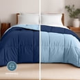 thumbnail image 3 of Bare Home 1800 Collection Reversible Down Alternative Comforter, All-Season, Full, Dark Blue/Light Blue, 3 of 10