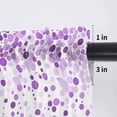 thumbnail image 5 of Purple Polka Dot Valance Curtains for Kitchen/Living Room/Bathroom/Bedroom Window, Rod Pocket Small Topper Half Short Window Curtains Voile Sheer Scarf, Abstract Modern Art Dots Watercolor 60"x18", 5 of 8