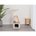 thumbnail image 3 of Vibrant Life 4-Level 42" Laminated Board Cat Tree with Condo Perch Sisal Scratcher, Beige, 3 of 9