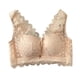 thumbnail image 1 of Gibobby Brasier para mujer camiseta sin mangas para mujer sin borde de y cierre de encaje con cuello ajustable y sostén superior con soporte para el pecho(Beige,36), 1 of 4