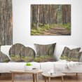 thumbnail image 3 of Designart Beautiful Road Through Thick Woods - Modern Forest Throw Pillow - 18x18, 3 of 4