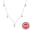 Silver, variant on Stars and Moon Clear, Cubic Zirconia Stars and Moon Necklace, Sterling Silver