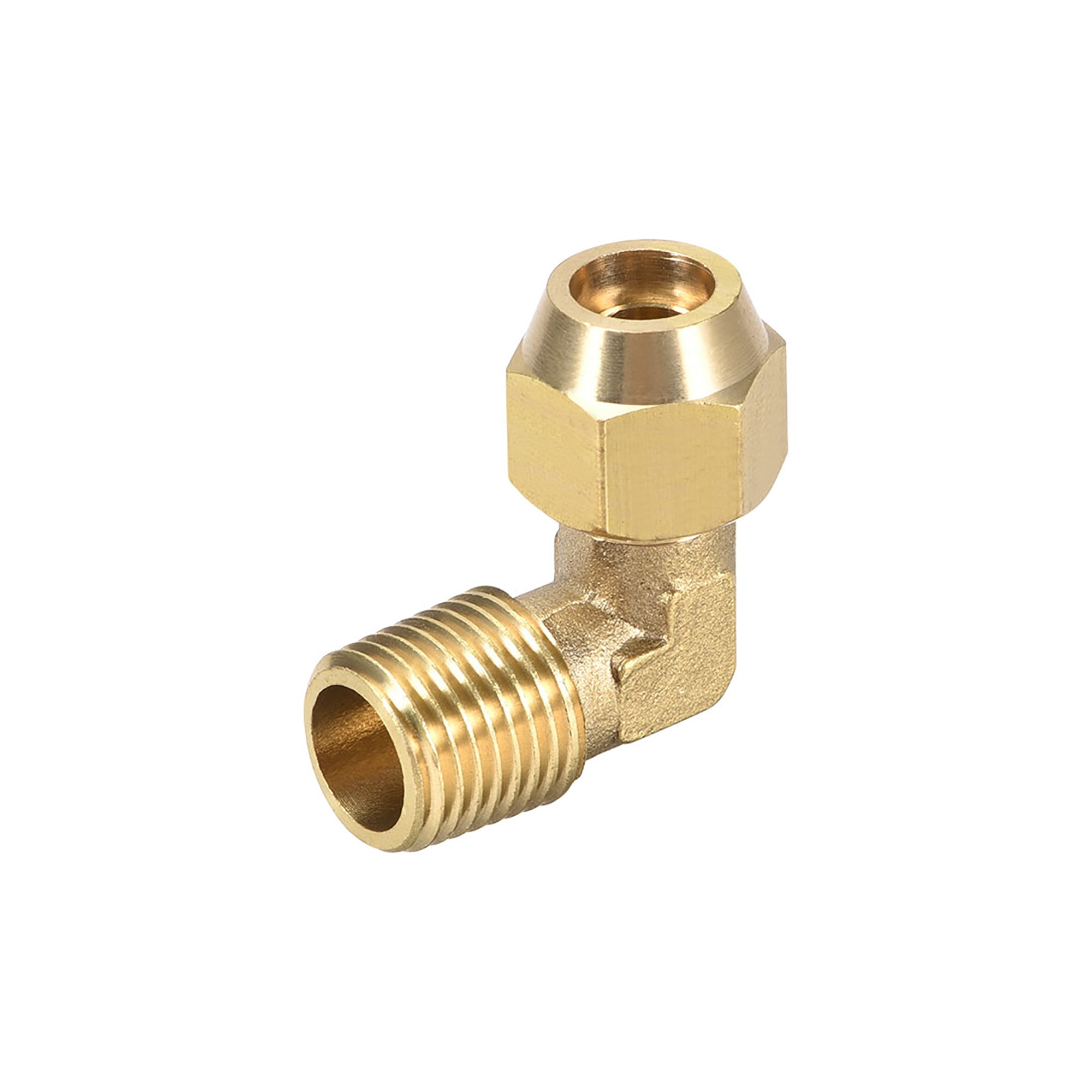 Brass Compression Tube Fitting,90 Degree Elbow,G1/4 Male x 8mm Tube OD