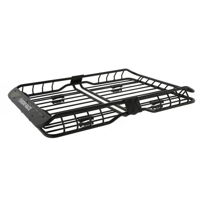 Rhino-Rack USA Roof Basket RMCB03 XTray; 165 Pound Weight Capacity; Powder Coated; Black; Steel; With Two Thru Axle Bike Mount