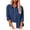 Navy 1, variant on Womens Button down Shirts Cotton Linen Casual Laple Long Sleeve Tops Work Office Solid Color Tshirts