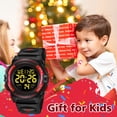thumbnail image 6 of Kids Sport Digital Watch with Shockproof Silicone Strap,50M Waterproof ,Alarm, Stopwatch ,Outdoor Wristwatch for Boys Girls Gift for Kids, 6 of 7