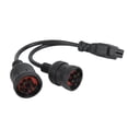 thumbnail image 3 of Splitter Diagnostic Cable, Practical Stable Conversion 11.8in Long Professional 9 Pin 6 Pin To 16 Pin OBD2 Adapter High Toughness  For Heavy Duty Diesel Trucks, 3 of 8