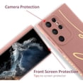 thumbnail image 2 of for Samsung Galaxy S23 Ultra Case, Back Cute Plating Love Letter Graphic with Anti-Fall Lens Cameras Cover Protection Soft TPU Shockproof Anti-Fingerprint Phone Cases for Women Girls Men-Pink, 2 of 12