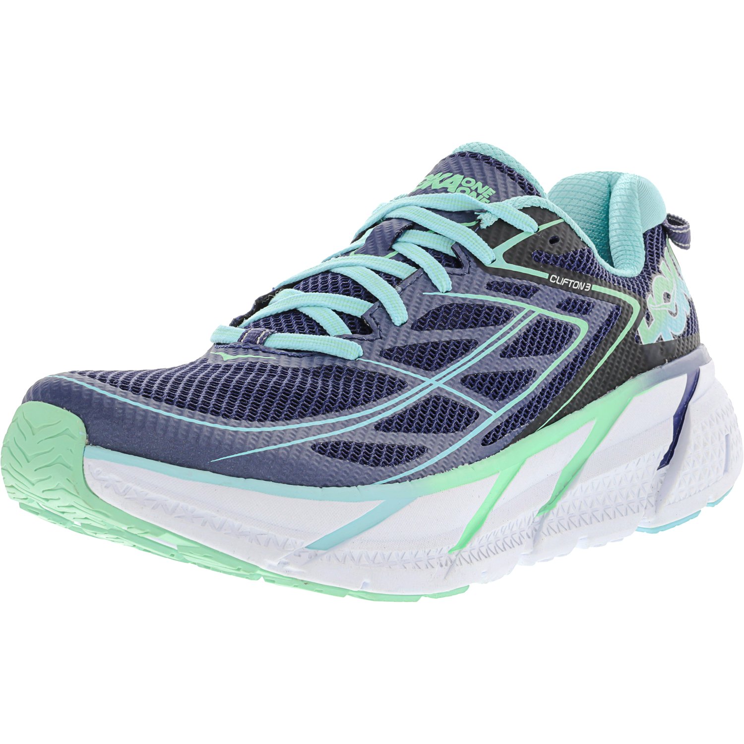 Hoka One Women�s Clifton 3 Medieval Blue / Spring Bud