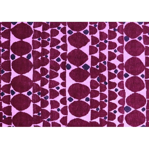 Ahgly Company Indoor Rectangle Abstract Purple Modern Area Rugs, 3' x 5'