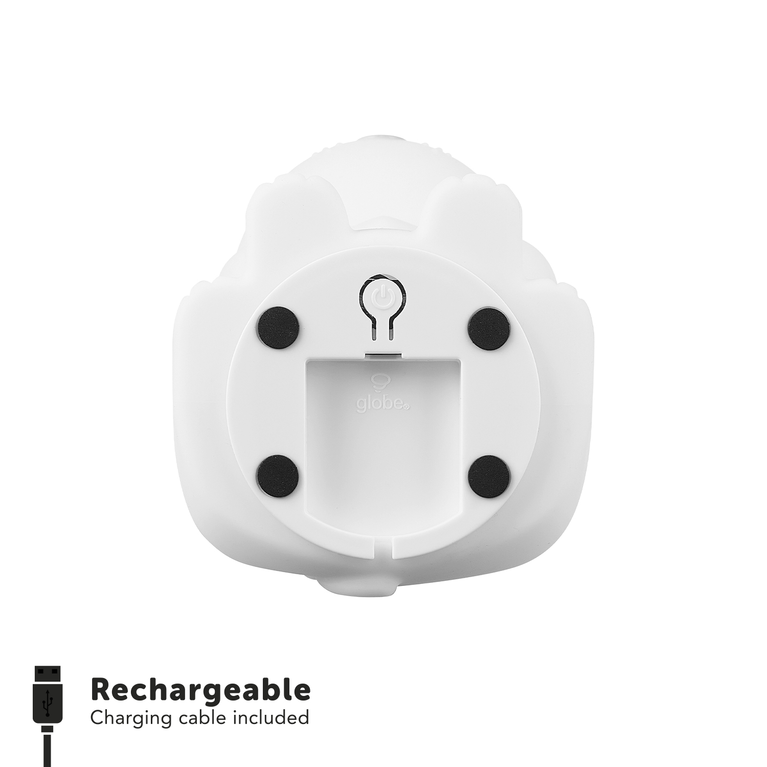 Globe Electric Lion 6" Color Changing LED Rechargeable Silicone Night Light Lamp, 91004703