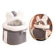 thumbnail image 5 of Mochila transportadora cómoda para mascotas, la última mochila para gatos con nido para mascotas. Gris M, 5 of 9