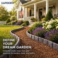 thumbnail image 4 of Imitation Stone Garden Fence, Grey Interlocking Plastic Retaining Edging Border for Landscape Decor, Flower Bed, Lawn, Yard, Path, and Grass, 4 of 9