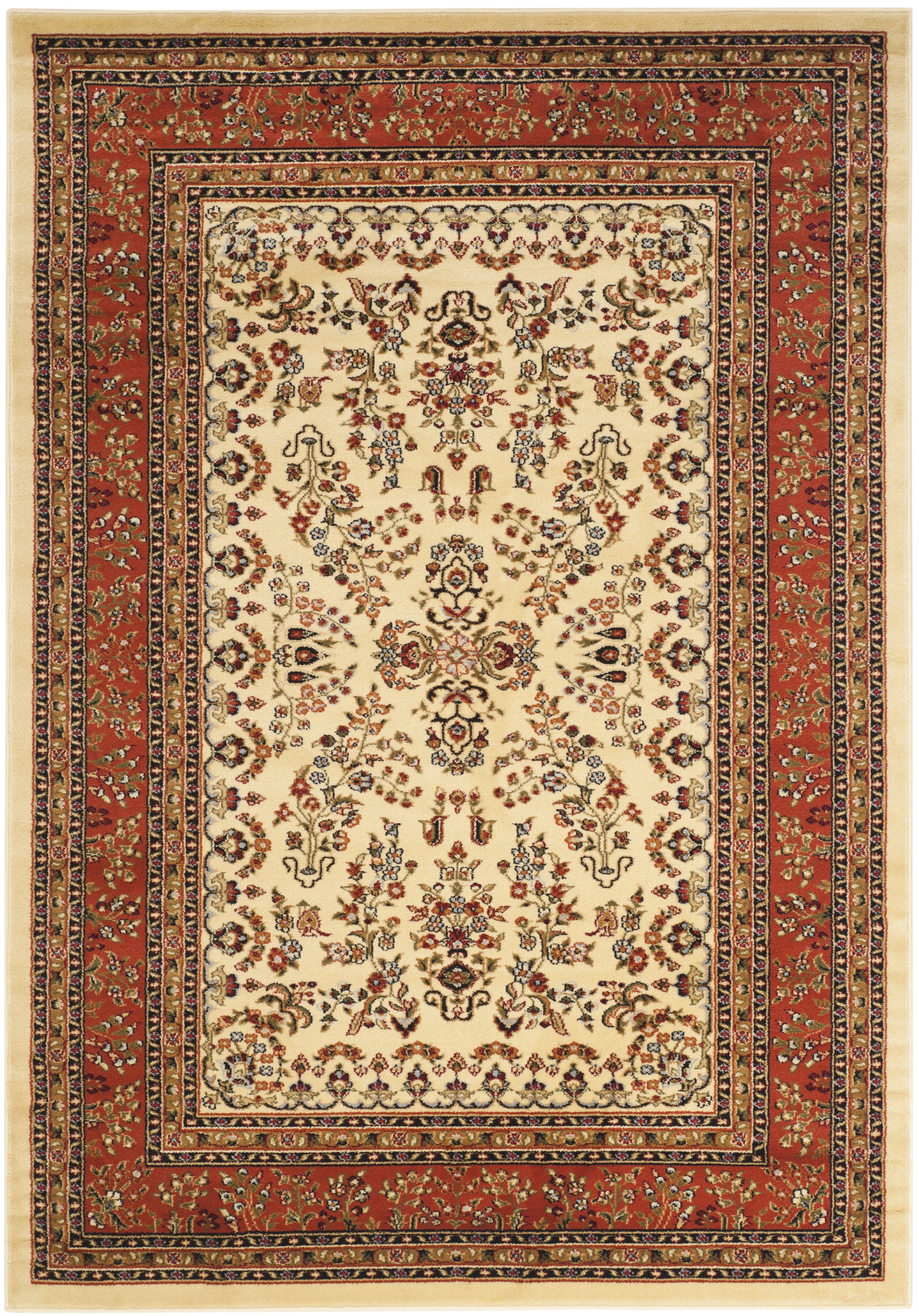 Safavieh Lyndhurst Isadora Floral Area Rug, Ivory/Rust, 6' x 8'