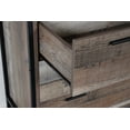 thumbnail image 3 of OS Home and Office Furniture 33" 4-Drawer Wood Chest with Metal Frame in Brown, 3 of 9