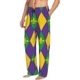 thumbnail image 2 of Daiia Mardi Gras Men's Sleep Pant with Pockets and Drawstring,Pajama Pants-X-Large, 2 of 9