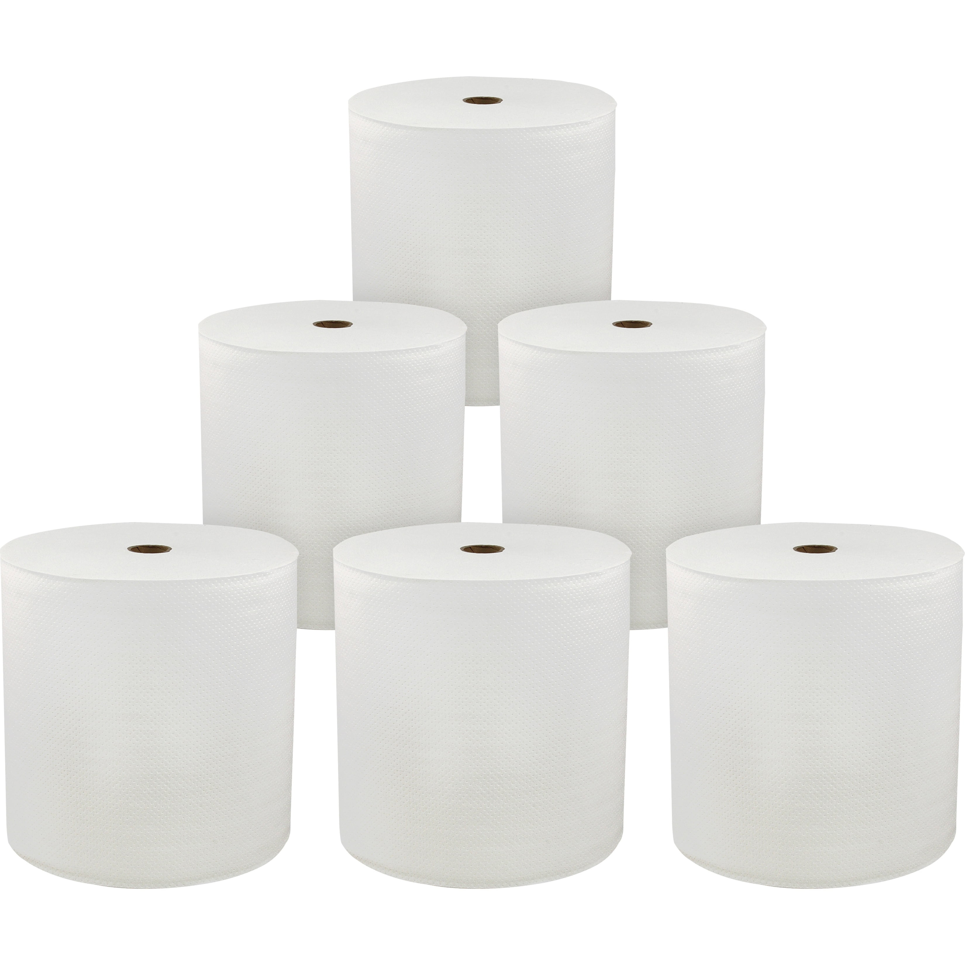 Genuine Joe Solutions, GJO96850, 850' Roll Hard Wound Paper Towels, 6 / Carton, White
