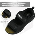 thumbnail image 2 of FitVille Wide Width Mens Sandals Open Toe Sandals for Men Diabetic Shoes for Men with Arch Support, Black, 9.5 Wide, 2 of 7