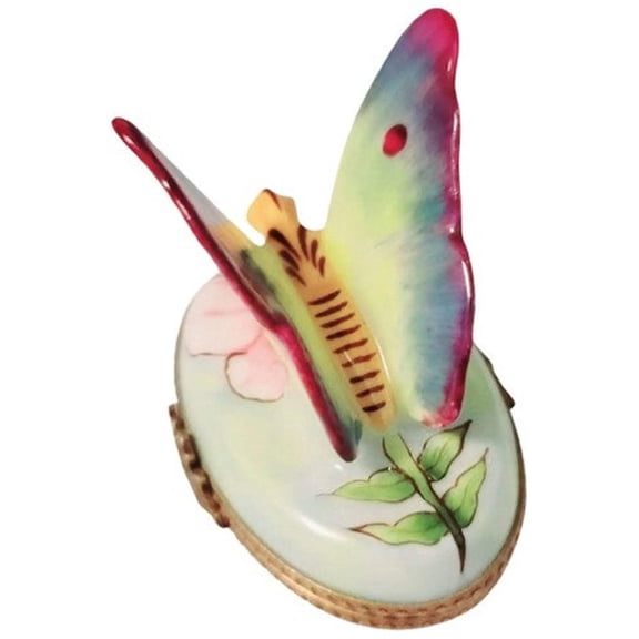 Butterfly Colorful Limoges Box Figurine | Limoges Boutique Limoges Box Porcelain Figurine
