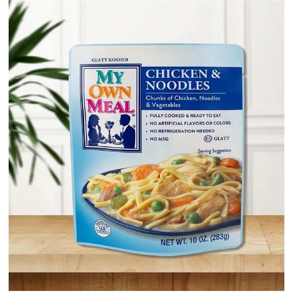 My Own Meals, Chicken & Noodles, Kosher, Shelf Stable, 10 OZ, Pack of 6