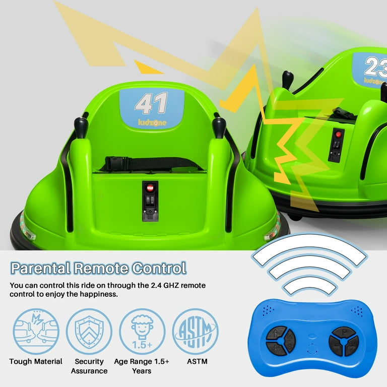 Kidzone 12V Kids Toy Electric Ride On Bumper Car 360 Spin 2 Speed