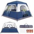 thumbnail image 4 of HOTEEL 6-8 Person Camping Tent, Easy Setup Waterproof Windproof Backpacking Tent with Removable Rainfly, Lightweight Portable Outdoor Family Tents for Camping, Travel, Fishing, Hiking, Dark Blue, 4 of 10