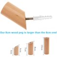 thumbnail image 3 of 8-pack wooden wall hooks, wooden coat hooks, medium-sized beech wood cylinders, 8 cm wall-mounted coat hangers, 3 of 5