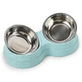 thumbnail image 2 of Double Bol pour Animaux de Compagnie Distributeur d'Eau et de Nourriture pour Chien en Acier Inoxydable Bol de Boisson pour Animaux Distributeur Bol pour Chien Chat Chiot Distributeur de Nourriture pour Chien Fournitures Z, 2 of 3